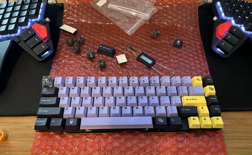 PCB with full keys soldered